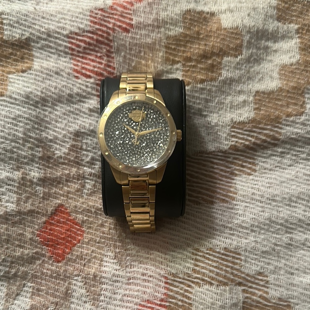 Gold Harley Davidson Women's Watch with Gold Dial